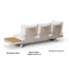 rear view of sectional sofa