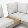 close view of white back cushions