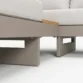 close view of sofa aluminium legs