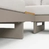 close view of sofa aluminium legs