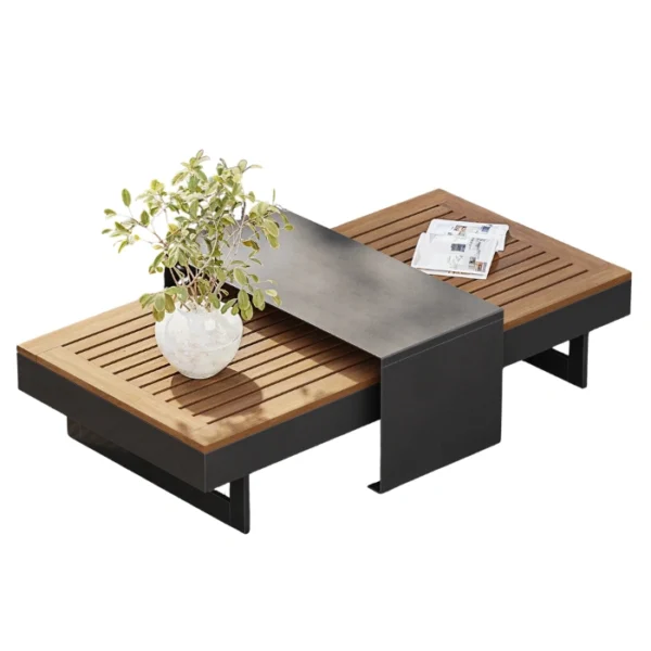 Reefline Outdoor Sofa Set (10) upper angled view of coffee table