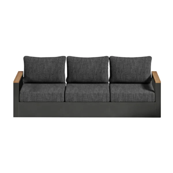 Reefline Outdoor Sofa Set (4) front view of 3 seater upholstered sofa