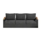 front view of 3 seater upholstered sofa