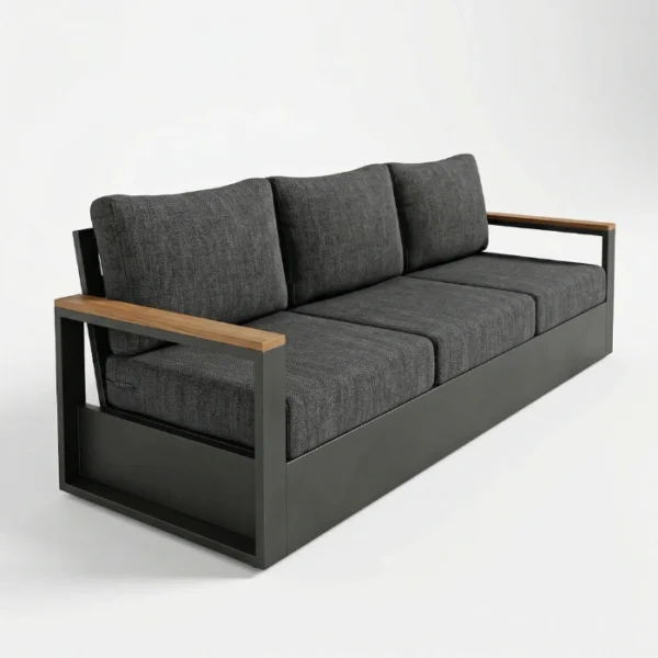 Reefline Outdoor Sofa Set (5) angled view of 3 seater sofa