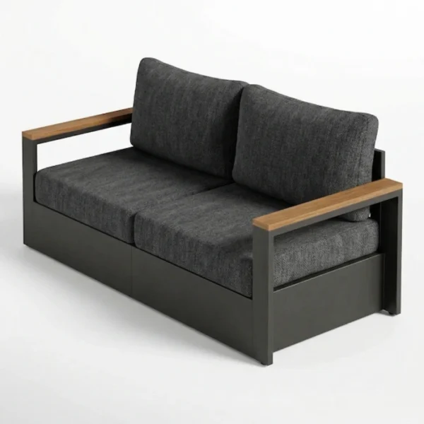 Reefline Outdoor Sofa Set (7) angled view of 2 seater sofa