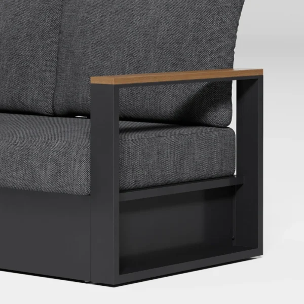 Reefline Outdoor Sofa SetSofa Set - armrest close view showing one side of sofa armrest and base