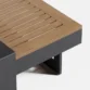 close view of coffee table teak wood