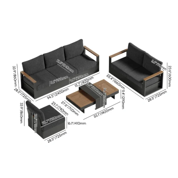 Reefline Outdoor Sofa SetSofa Set - dimension outdoor sofa set dimension