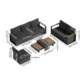 outdoor sofa set dimension