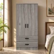 Grey Frost Wardrobe styled in a bright modern bedroom interior