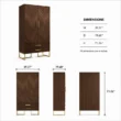 Brunel wardrobe dimensions: 39.37 inches wide, 19.68 deep and 71.26 high