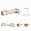 Fjord sofa dimensions showing 160.2-inch width, 71.3-inch depth and 27.2-inch height