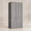 Rear view of the grey Frost Wardrobe with full-height back panel
