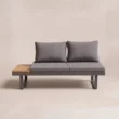 Front view of Kade two-seat outdoor sofa module