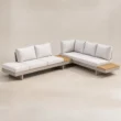 Angled view of the Nookline modular sofa with loose back cushions