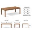 Wharf 6-seater dining table dimensions: 78" W × 39" D × 29.5" H