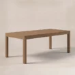 Three-quarter view of the Wharf dining table with clean rectangular proportions