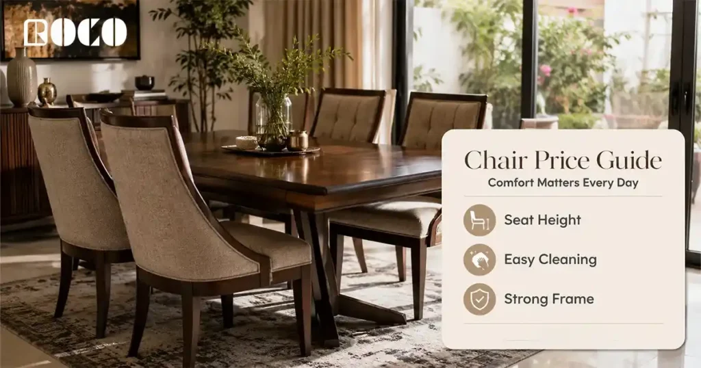 Dining chair price in Pakistan - upholstered chairs with dining table