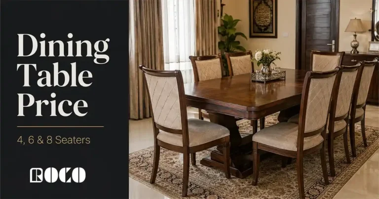 Wooden dining table price in Pakistan - 4, 6 and 8 seater options