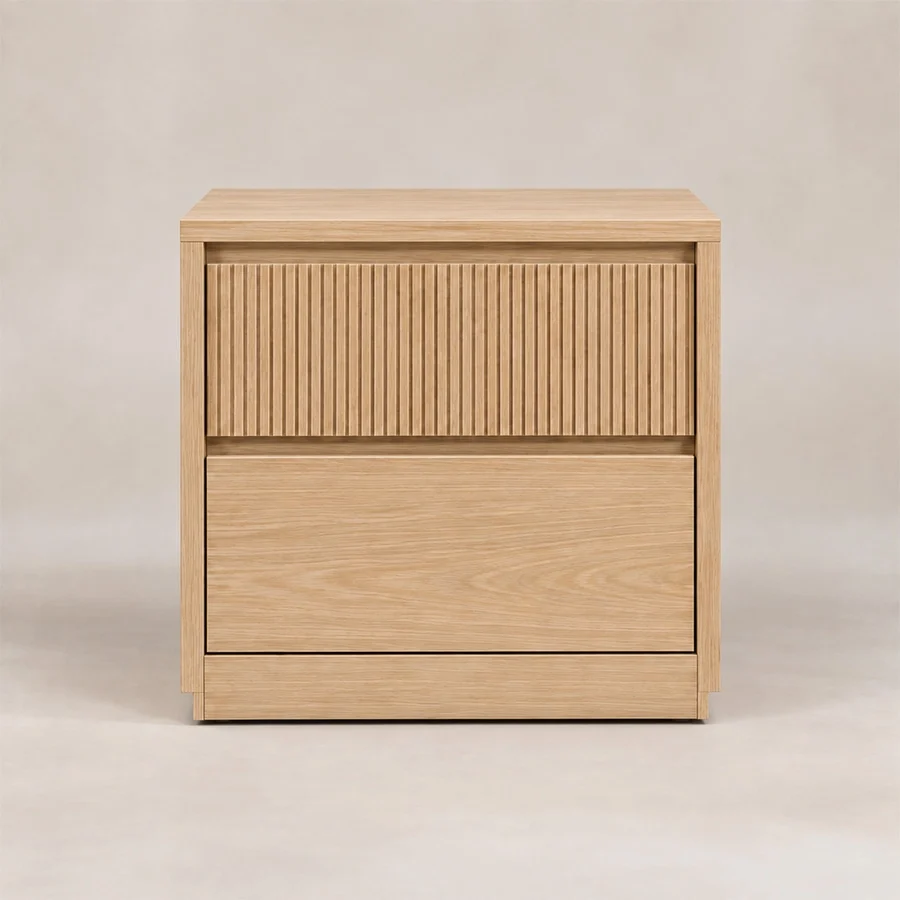 Caldrin Fluted side table front view Caldrin Fluted side table front view