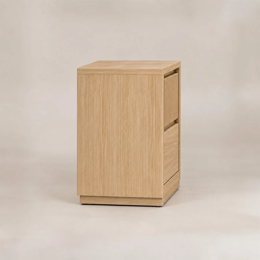 Caldrin Fluted sidetable side view Caldrin Fluted sidetable side view