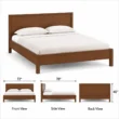 Kelden Linea Bed king size dimensions showing 72-inch width, 78-inch length, and 40-inch height.