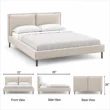 Nolven Softline Upholstered Bed king size dimensions showing 72-inch width, 78-inch length, and 38-inch height.