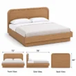 Soreven Archline Bed king size dimensions showing 72-inch width, 78-inch length, and 44-inch height.