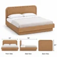 Soreven Archline Bed king size dimensions showing 72-inch width, 78-inch length, and 44-inch height.