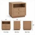 Soreven Archline bedside table dimensions showing 24-inch width, 18-inch depth, and 25-inch height.