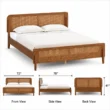 Maroven Platform Grid Bed king size dimensions showing 72-inch width, 78-inch length, and 41-inch height.